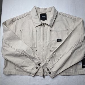 Vans Off The Wall Canvas Chore Jacket Natural Tan XXL NWT.  110